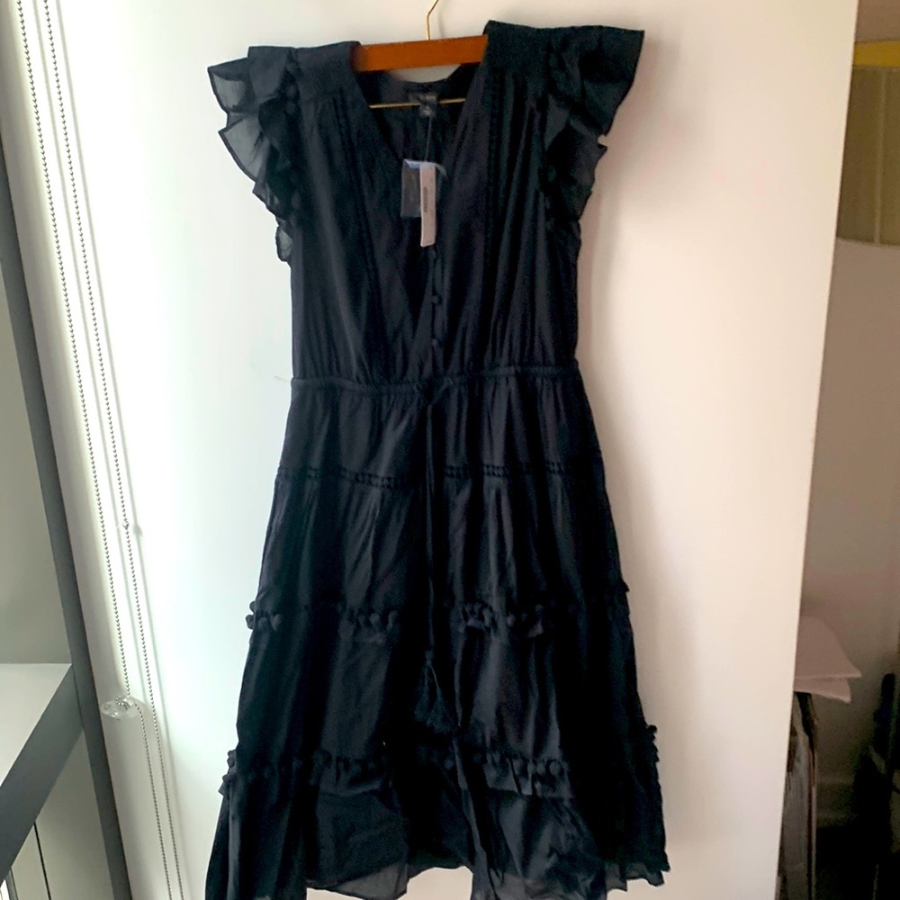 J Crew black peasant summer dress